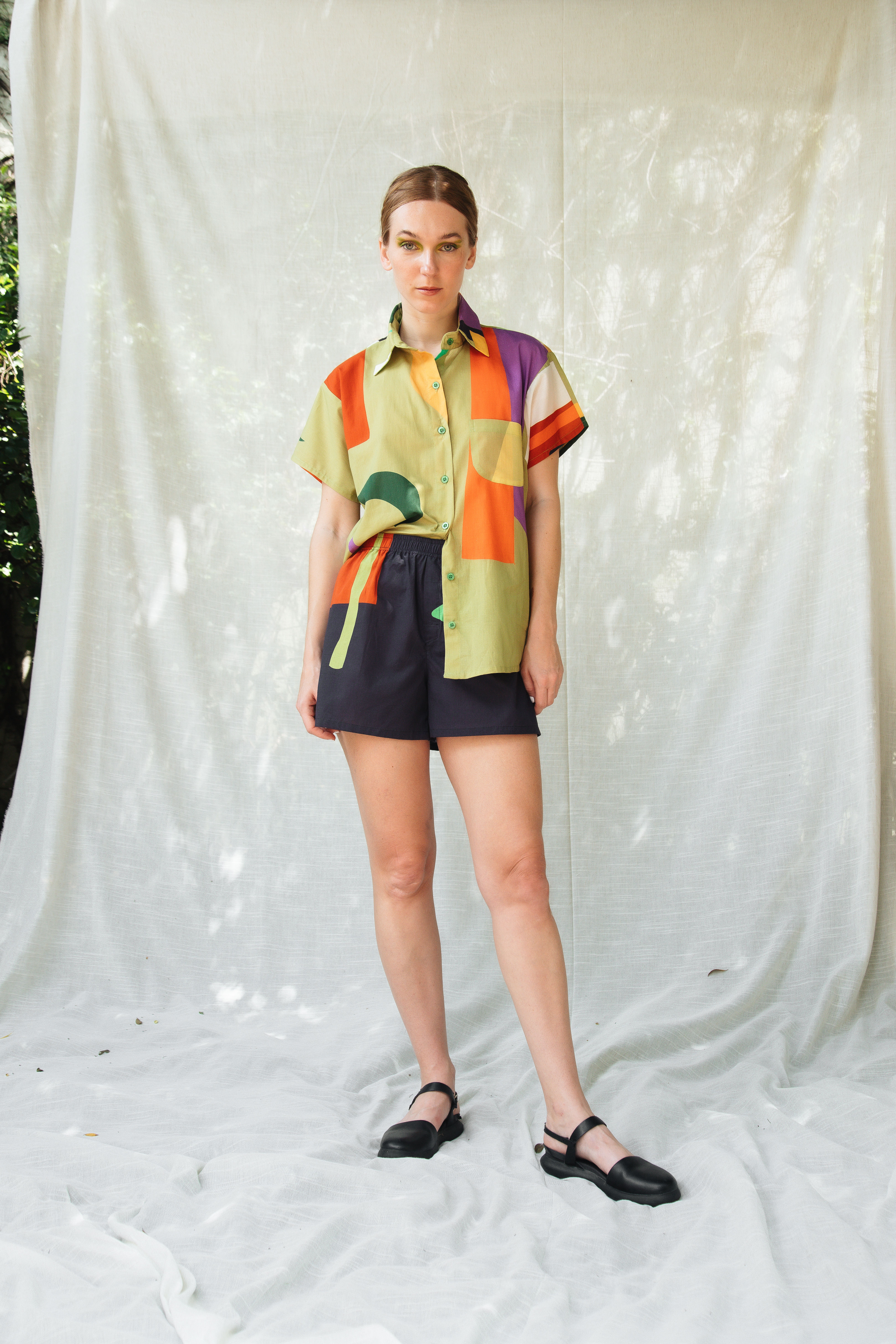 Camisa manga curta algodão