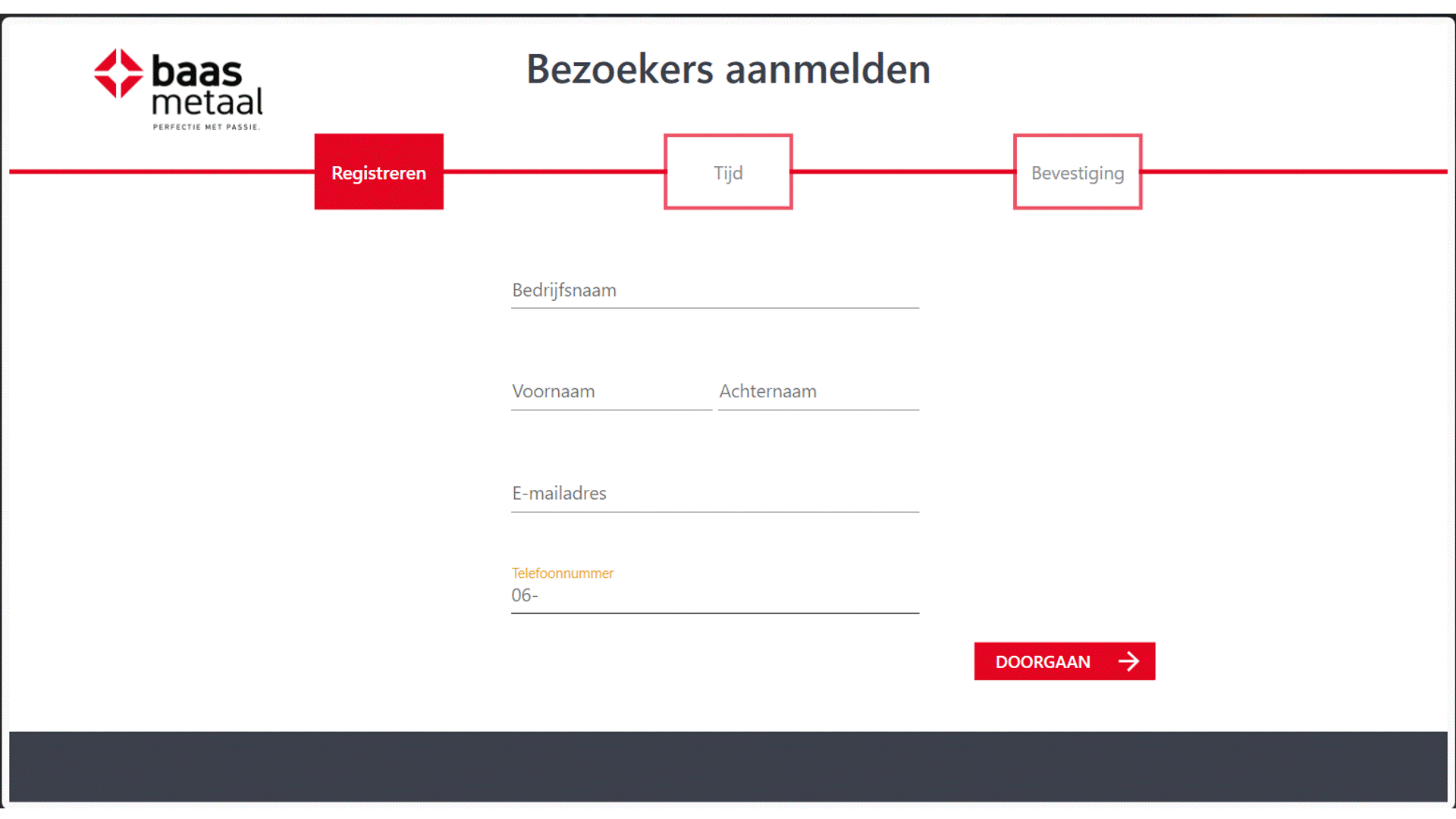 Bezoekers aanmelden