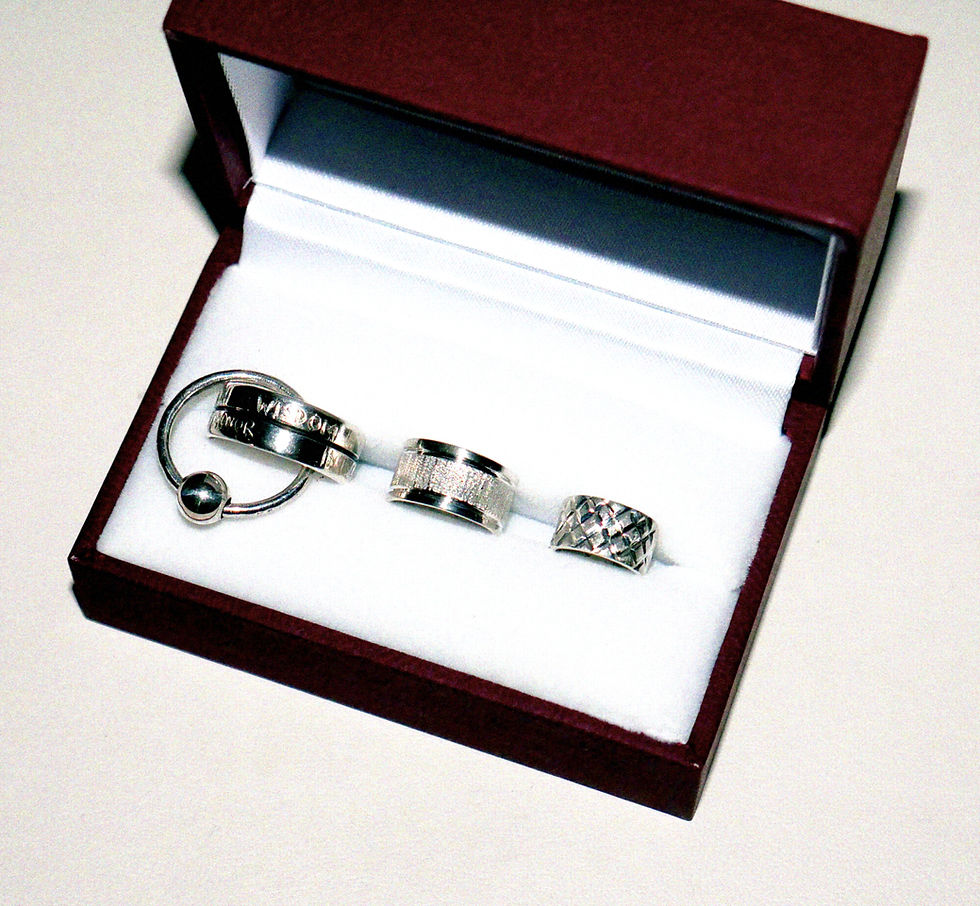 Thumbnail: Sterling Diamond Cutter Ear Cuff Set