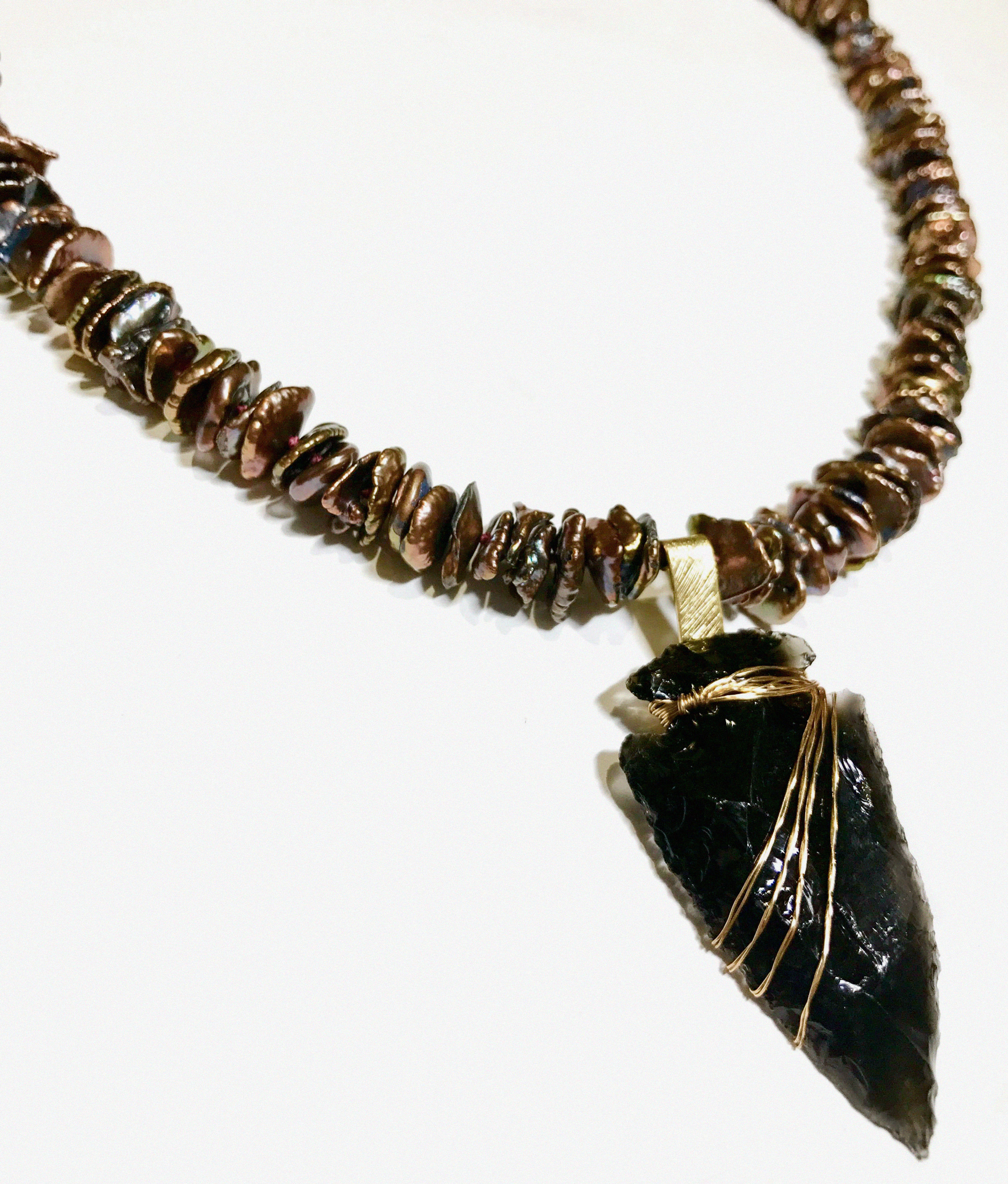 14k Obsidian and Pearl Heritage