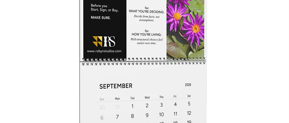 Better Decisions in 2026 | Robyn Studios Wall Calendar