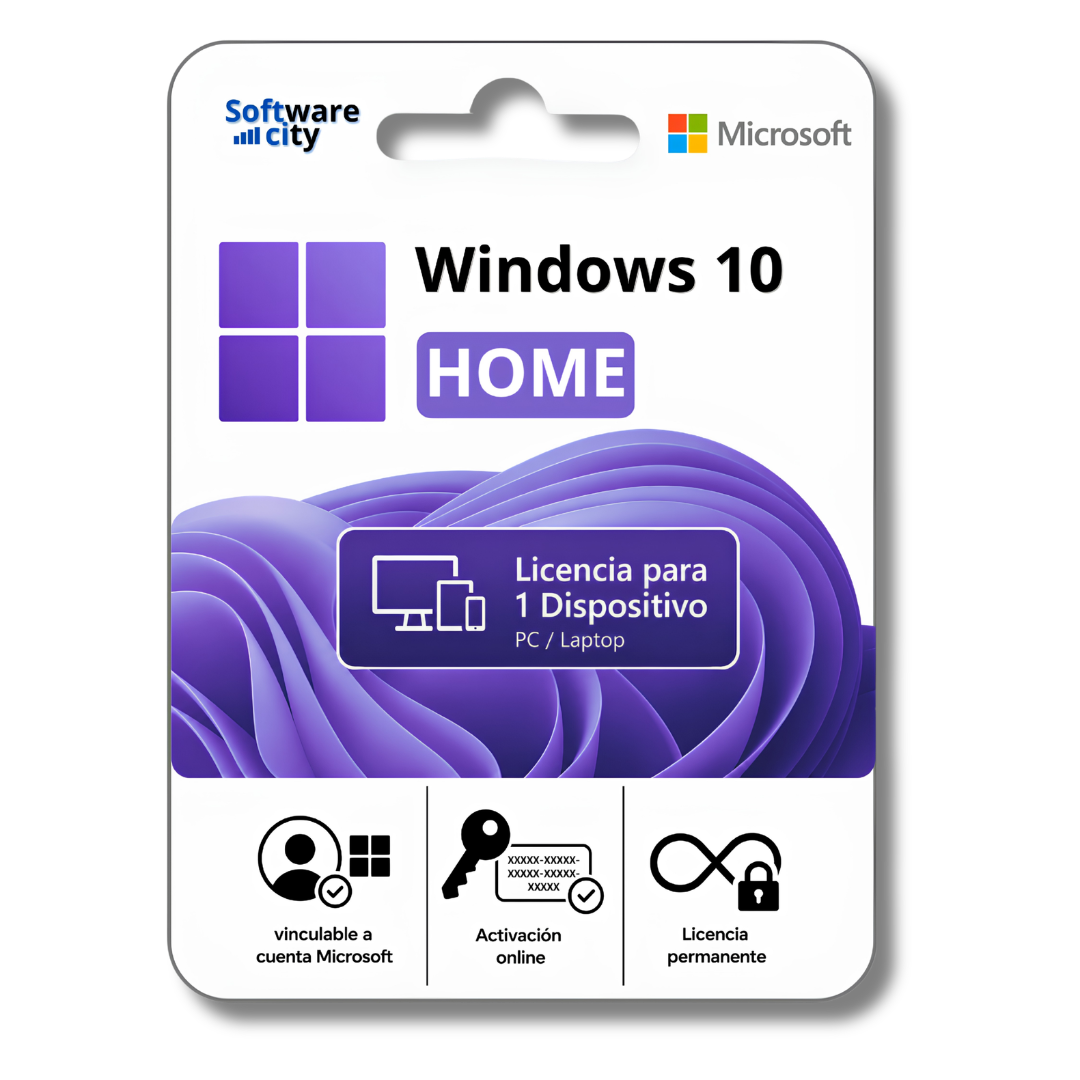Microsoft Windows 10 Home 1 PC Licencia Permanente