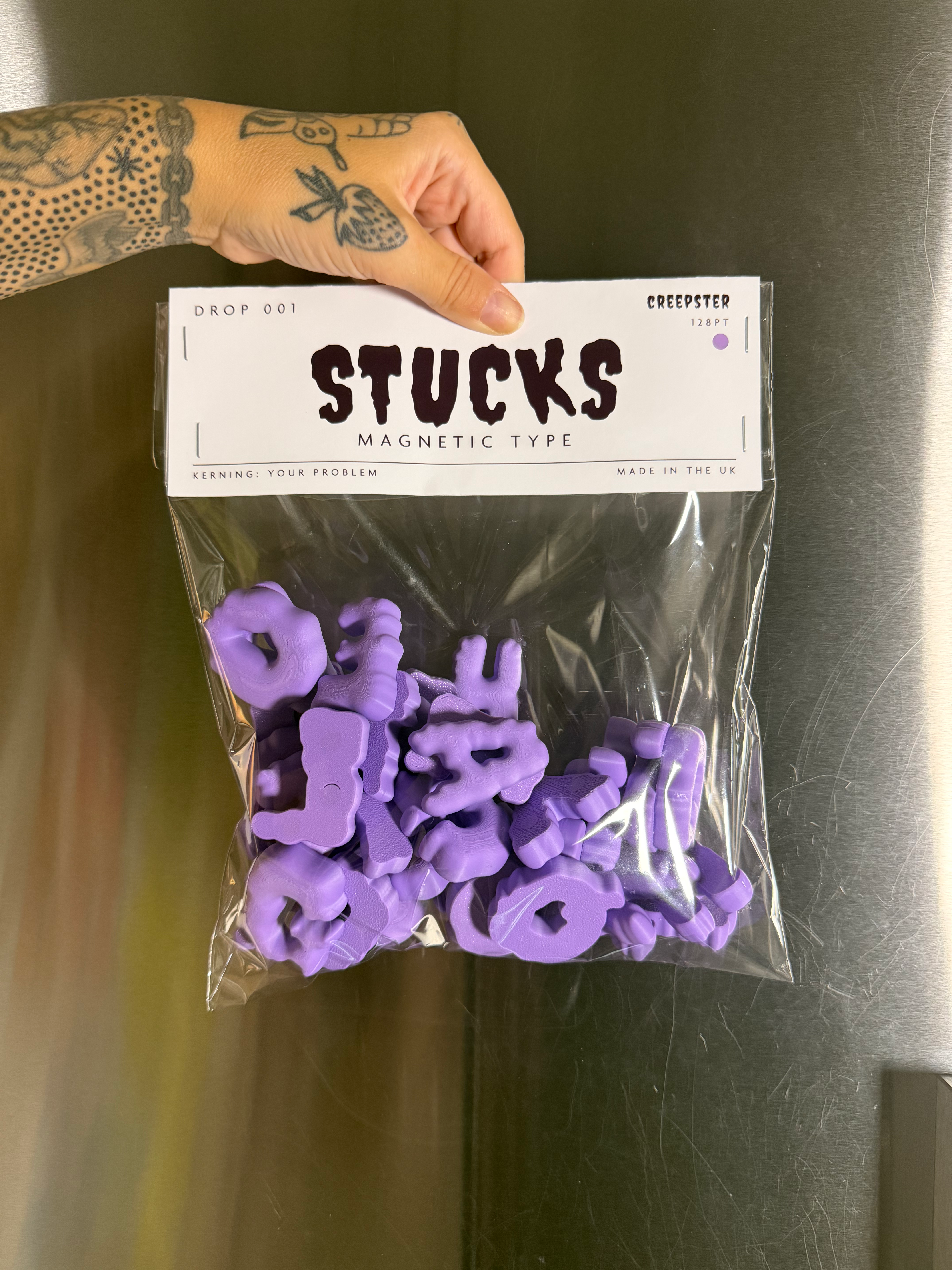 Stucks Creepster Lilac magnetic letter pack 35 pieces