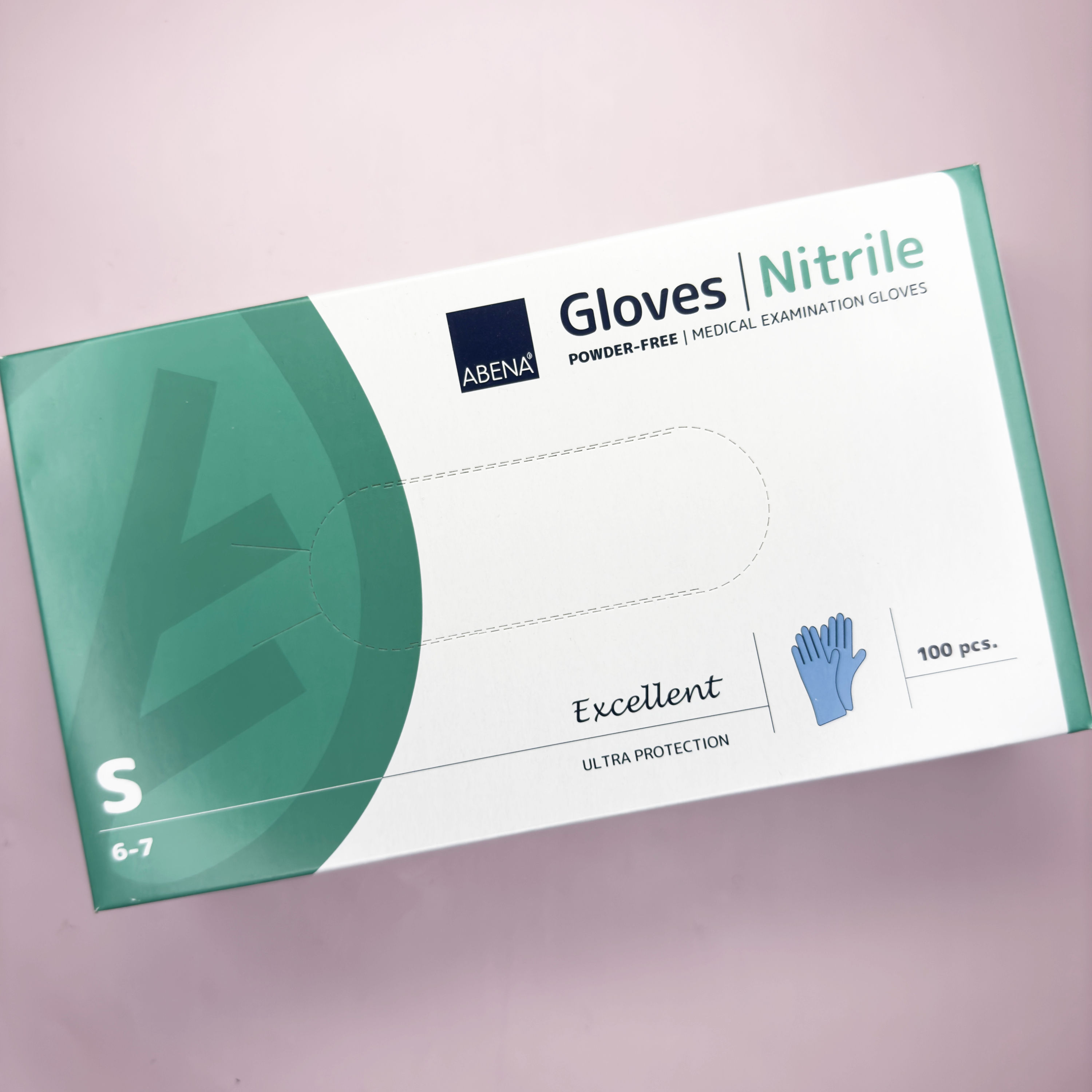 Abena. Nitriilikäsineet. Excellent Ultra Protection. Sininen. Koko S 100kpl