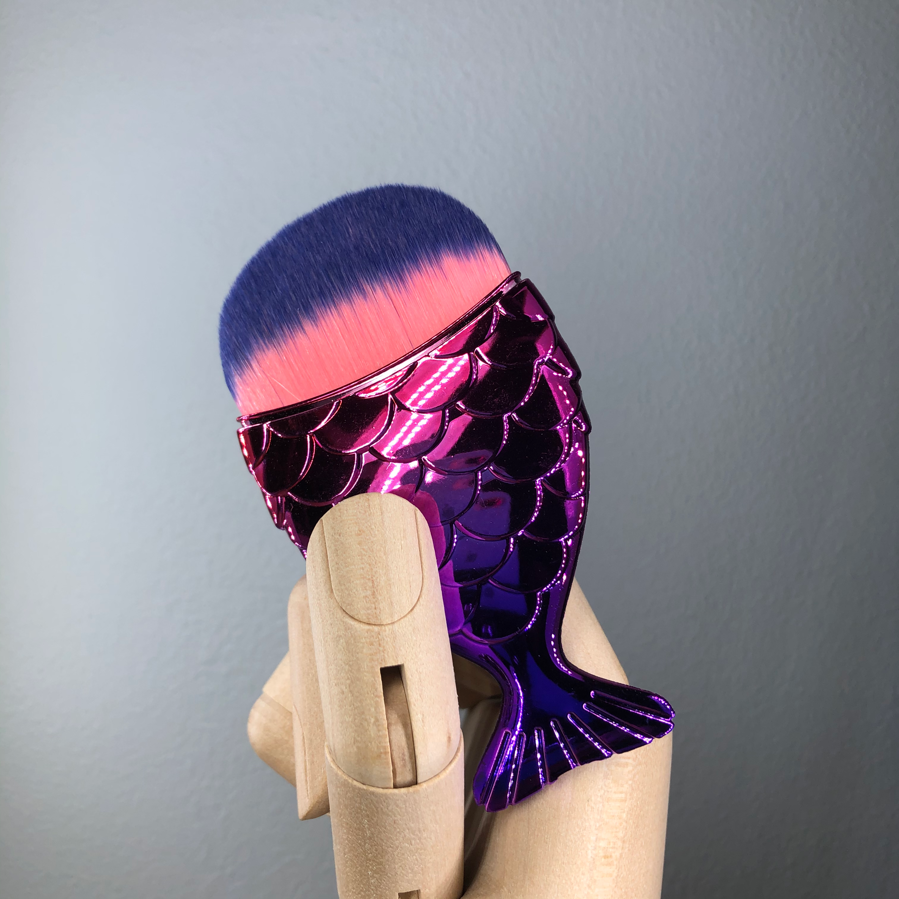 Venkos. Pehmeä harja. Pieni. Pinkki & violetti ombre