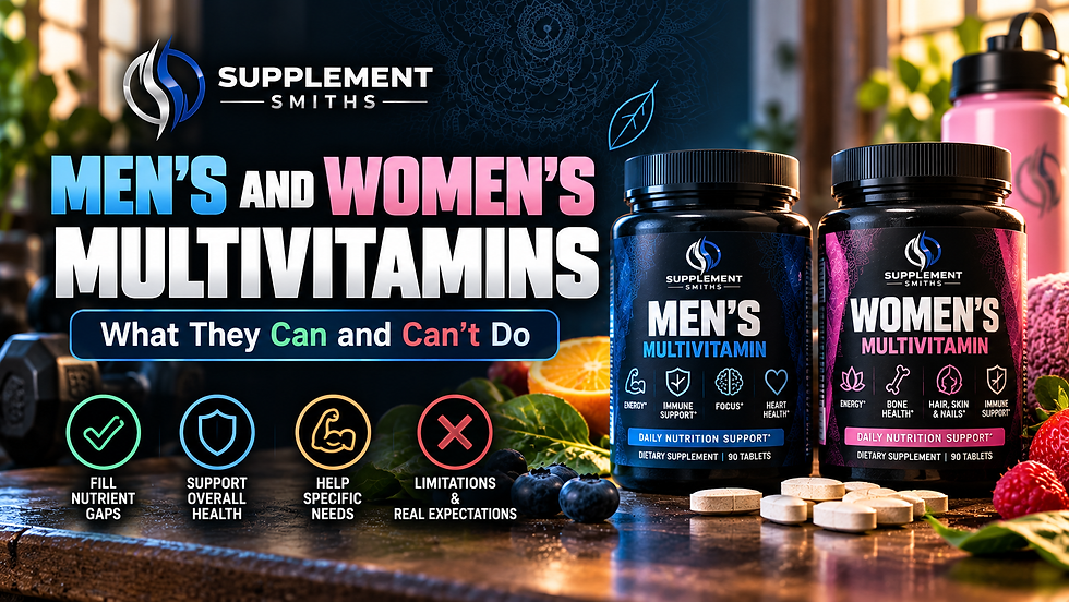 Men's and women's multivitamin guide cover