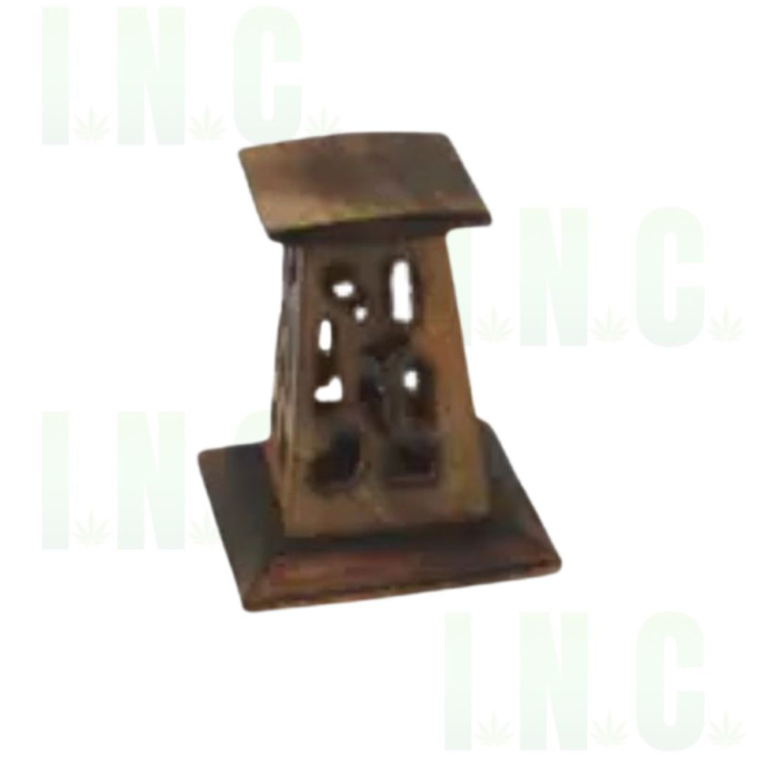 Carved Tower Wood Incense Burners