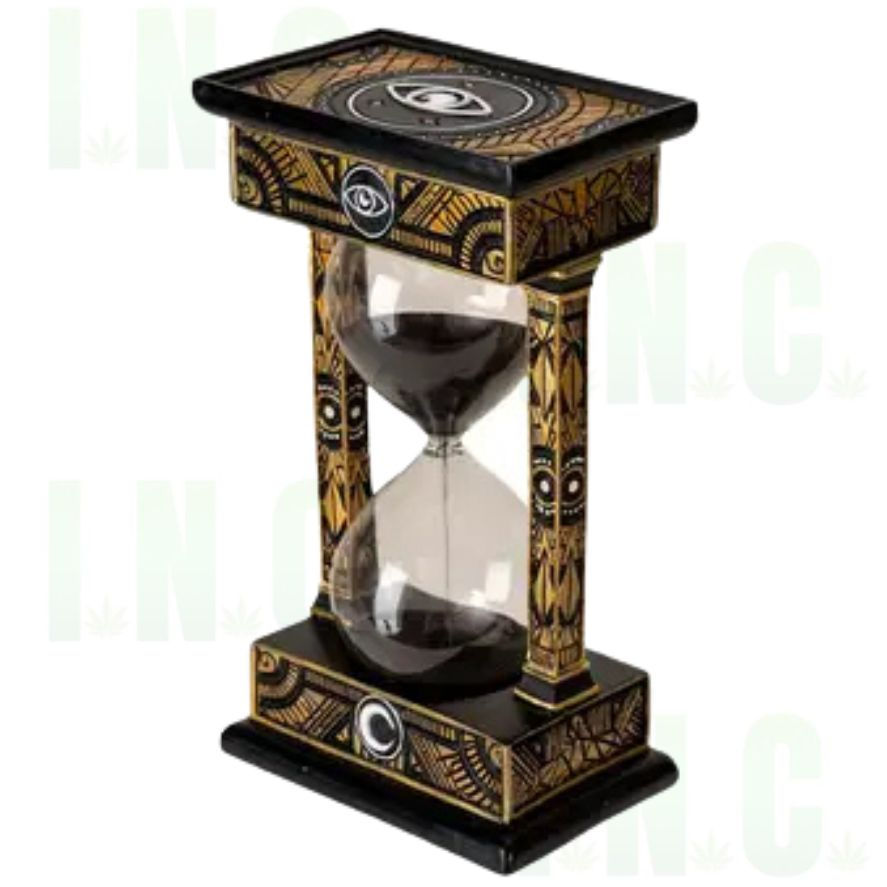 The All-Seeing Timepiece – Metaphysical Eye Sand Timer Angled Left View