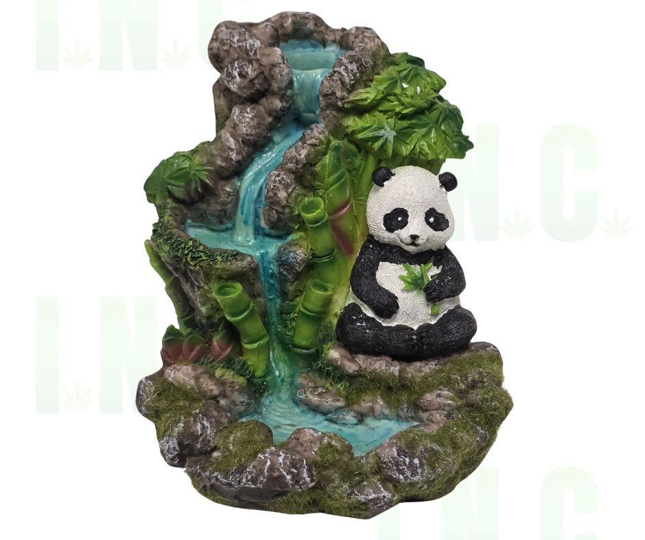 "Panda's Bamboo Retreat" Backflow Incense Burner
