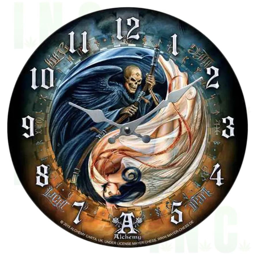 Alchemy Gothic Wall Clock Front View