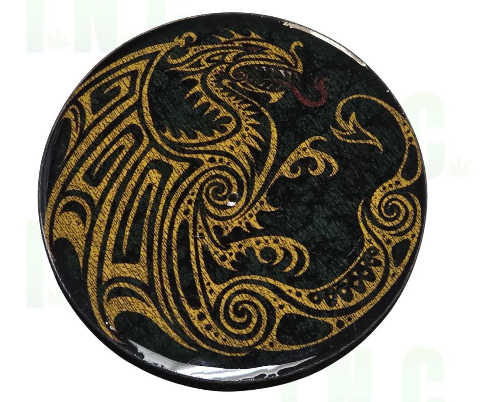 Round Wooden Dragon Incense Burner