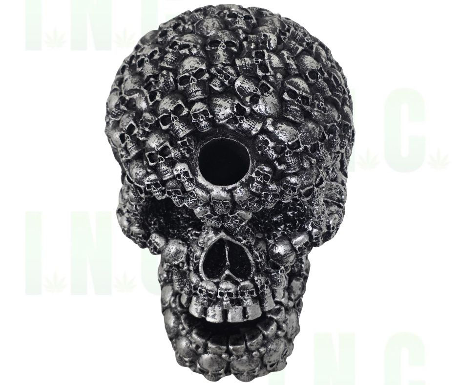 Thumbnail: Silver Skull w/ LEDs Backflow Burner