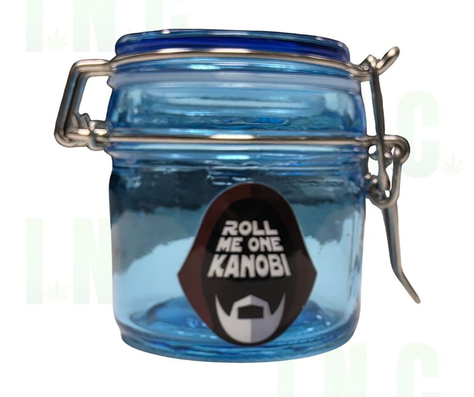 "Roll Me One, Kanobi" Blue Airtight Storage Jar
