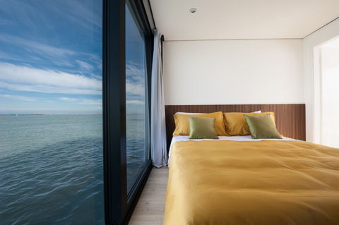Panoramic lagoon view from AQVA Venice suite