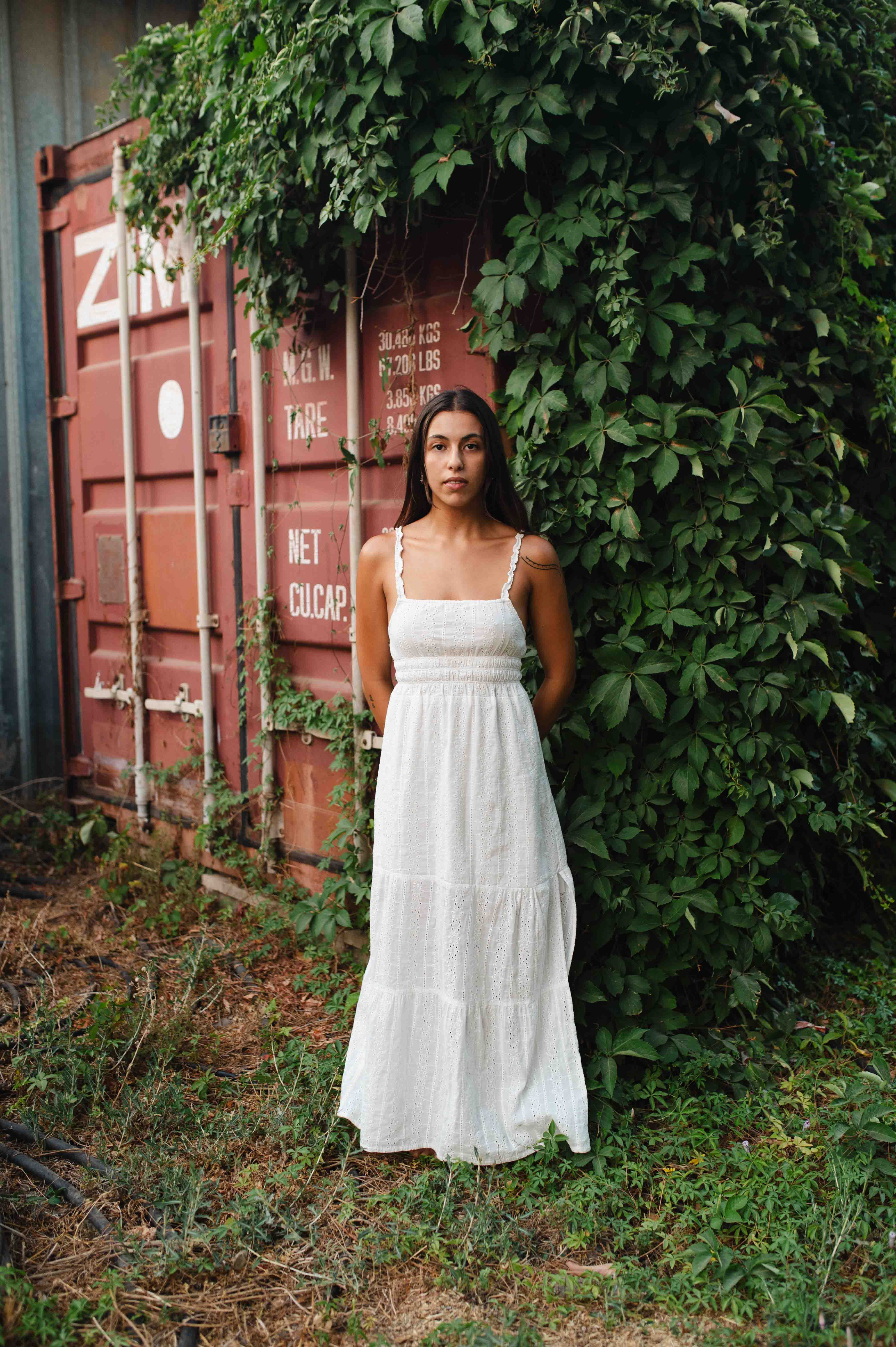 Aurora Embroidered Dress | White