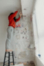 Erickka Patmore, "Tripping Hazard" (work in progress). Silkscreen on washi pasted with methyl cellu