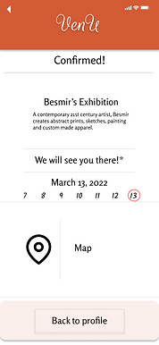 app design in beta confirmation page