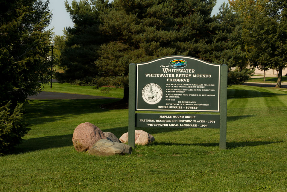 Whitewater Effigy Mounds Preserve Sign