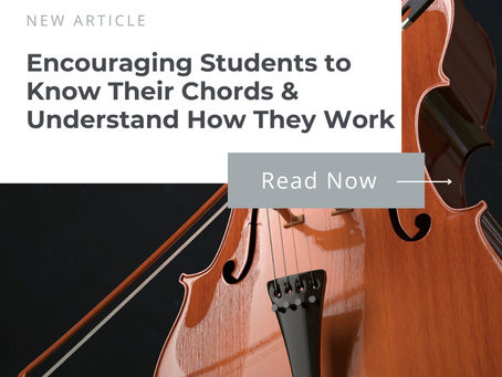 Encouraging students to know their chords and understand how they work