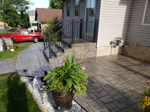Ashlar Slate Concrete Patio