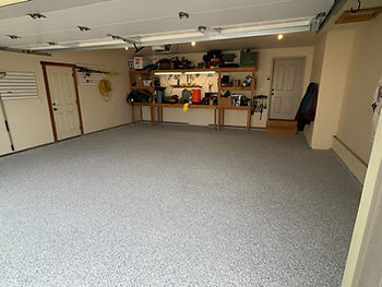 Concrete Flake Coating Garage Floor
