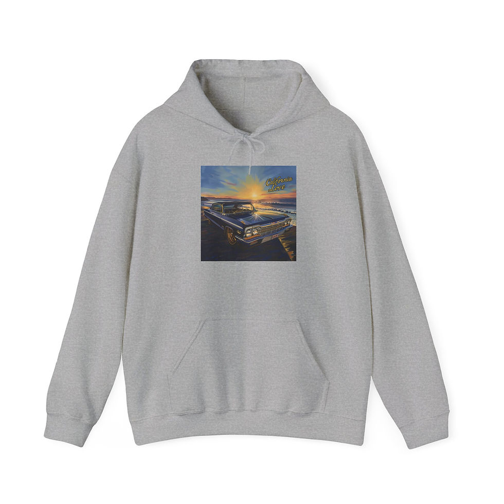 Thumbnail: California Low Rider Car Stylized Hooded Sweatshirt