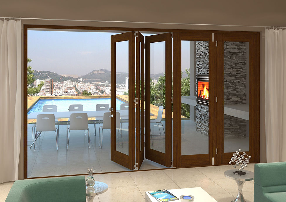 Sliding folding doors