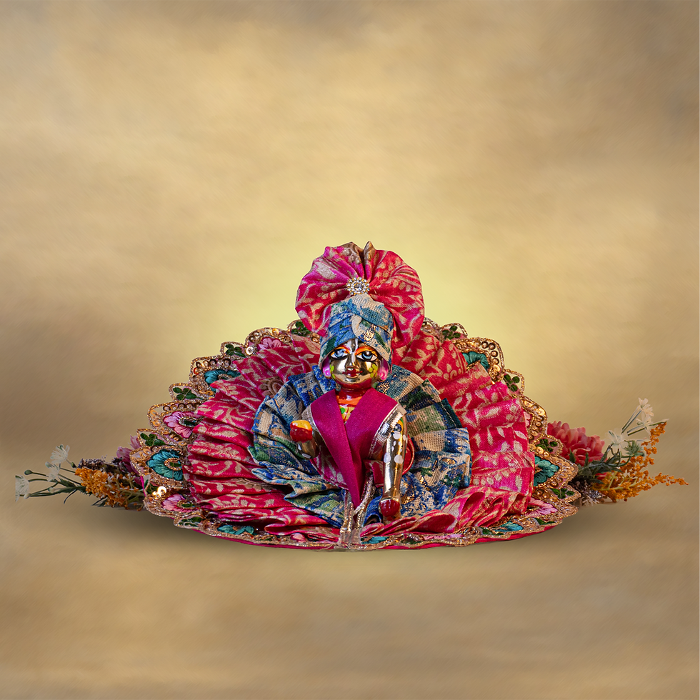 Phulkari Laddu Gopal Poshak with Pagdi