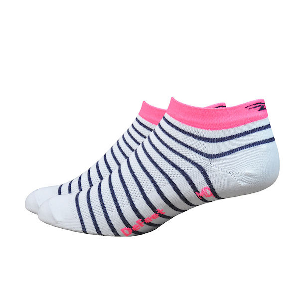 DeFeet Sailor (White/Navy/Flamingo Pink) Socks
