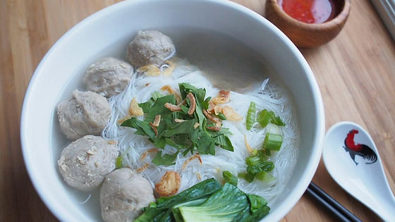 Rice Vermicelli with Beef balls (Bihun Bakso Sapi)