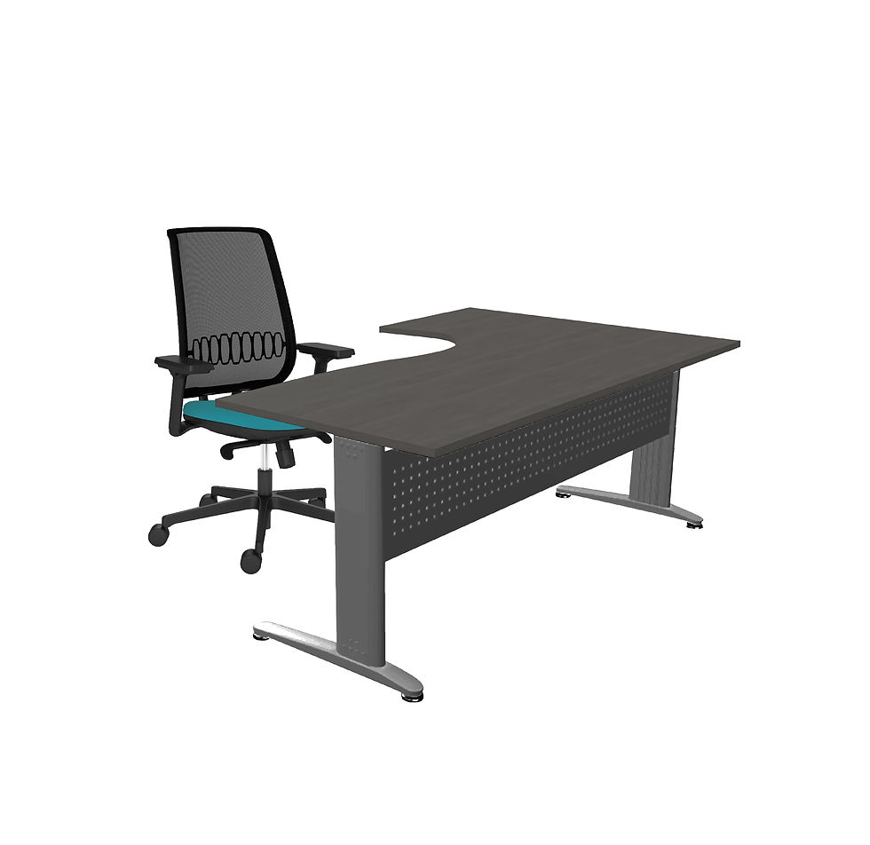 Thumbnail: Plan compact 90° asymétrique Sumsum - Piétement Anthracite