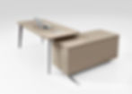 Thumbnail: Bureau rectangulaire sur meuble porteur CONCORDE