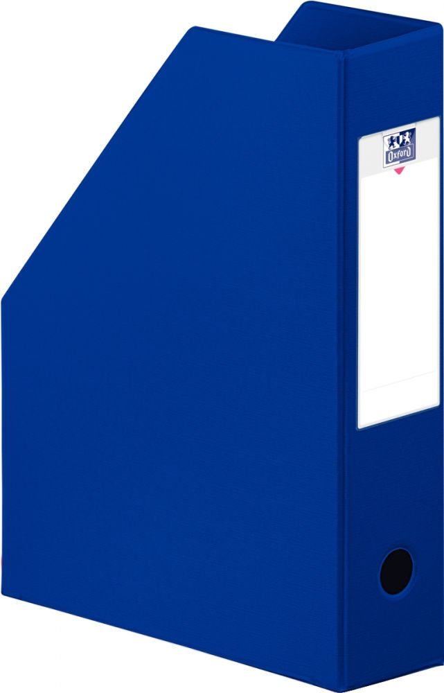 Boite de classement en PVC à pan coupé dos 10 cm bleu