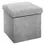 Thumbnail: Petit pouf pliable en velours ARMAND