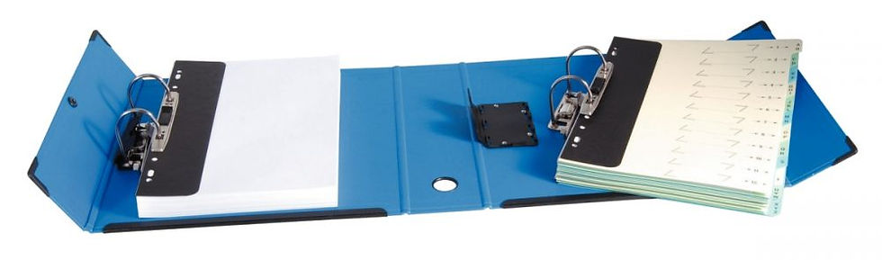 Classeur MIL-AR 2x2 anneaux format A4 : 21x29,7 cm bleu