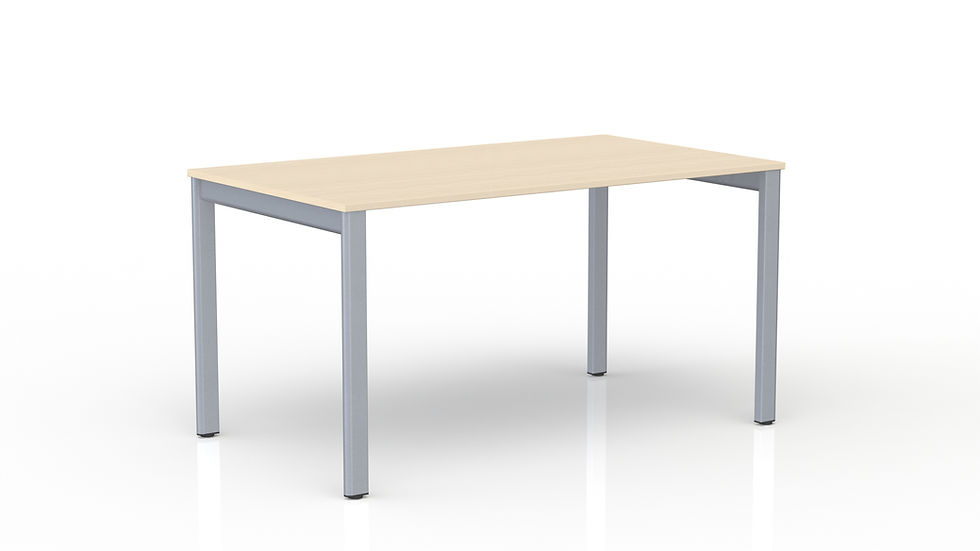 Thumbnail: Table de bureau PAOLA - Piétement Gris aluminium