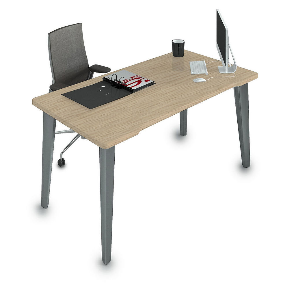 Thumbnail: Table de bureau Allegrine - Piétement Gris anthracite