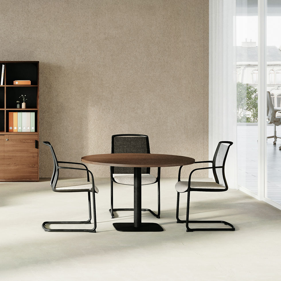 Thumbnail: Table ronde ELOISE - Piétement central