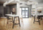Thumbnail: Table haute ALTO - Piétement blanc