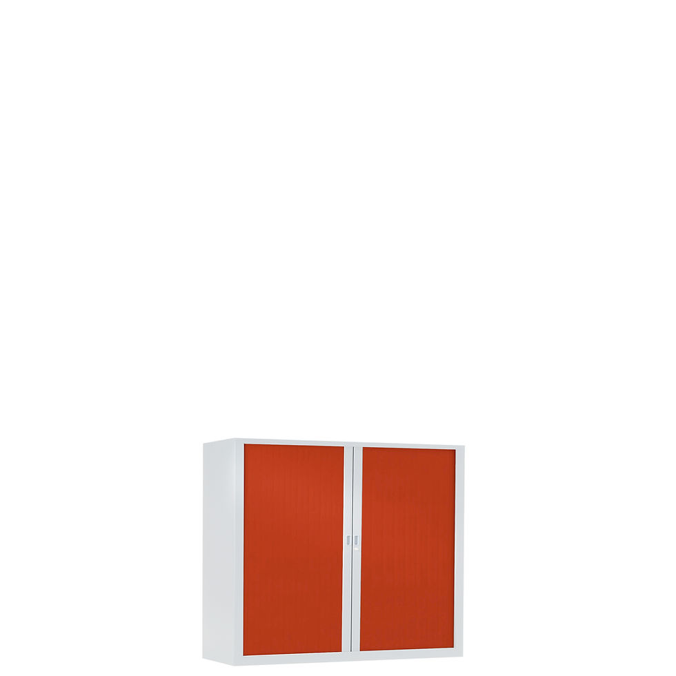 Miniature : Armoire à rideaux bicolore 69.5 x 80 cm - Corps blanc - Rideaux Color