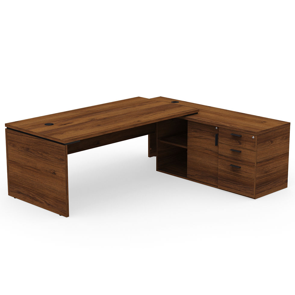 Thumbnail: Bureau direction avec meuble de rangement KARA