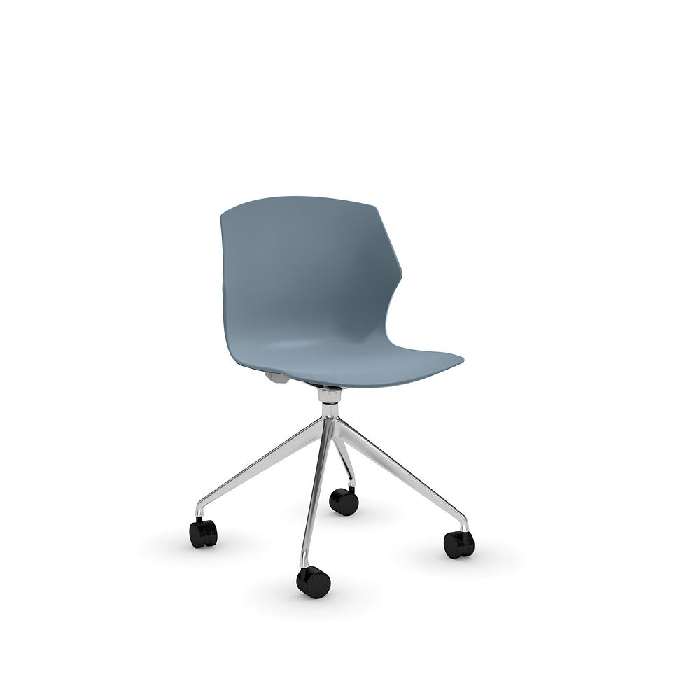 Miniature : Chaise FRIZZY - Piétement pyramidal sur roulettes