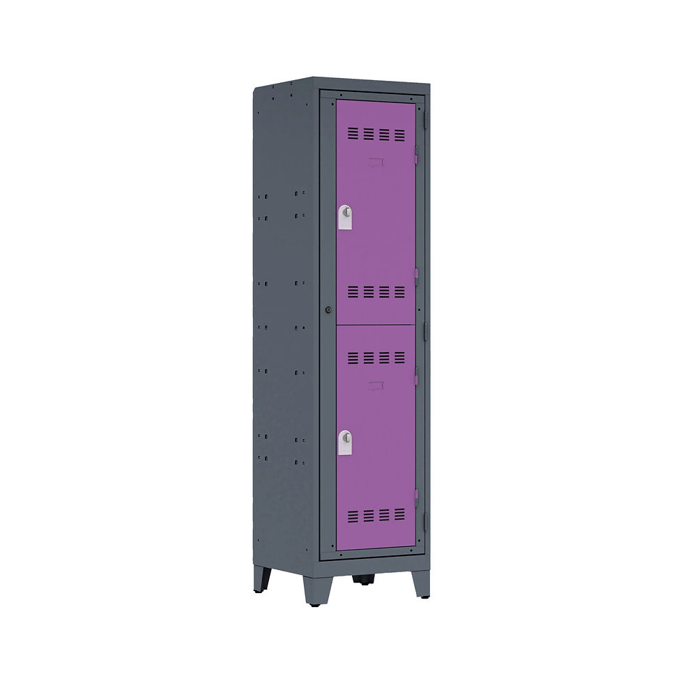 Thumbnail: Vestiaire monobloc multicases visitable 2 casiers H. 198 cm