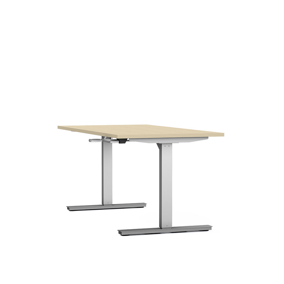 Miniature : Bureau réglable en hauteur ELEKTRIKA P. 80 cm - Piétement Gris Aluminium