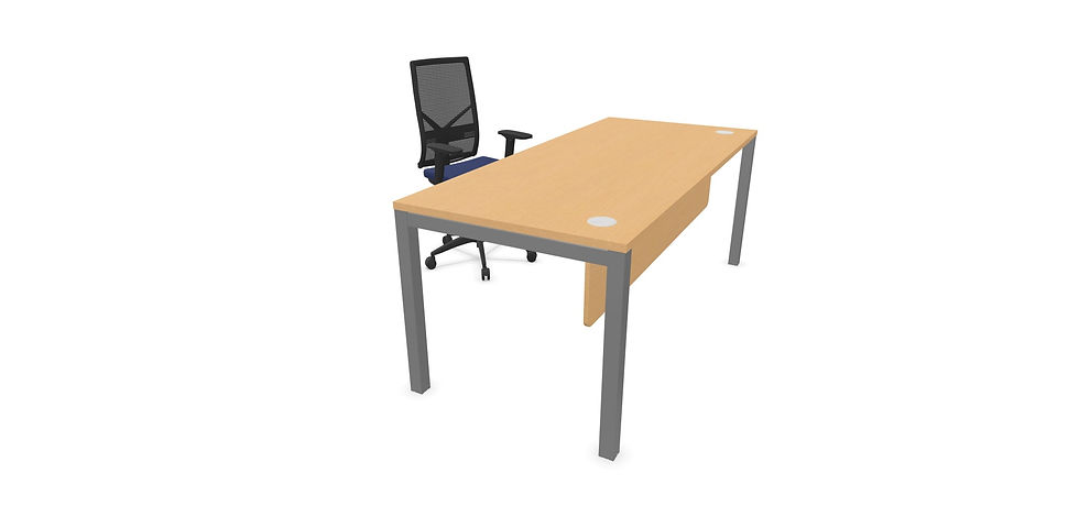 Thumbnail: Bureau Astral - Piétement Gris aluminium