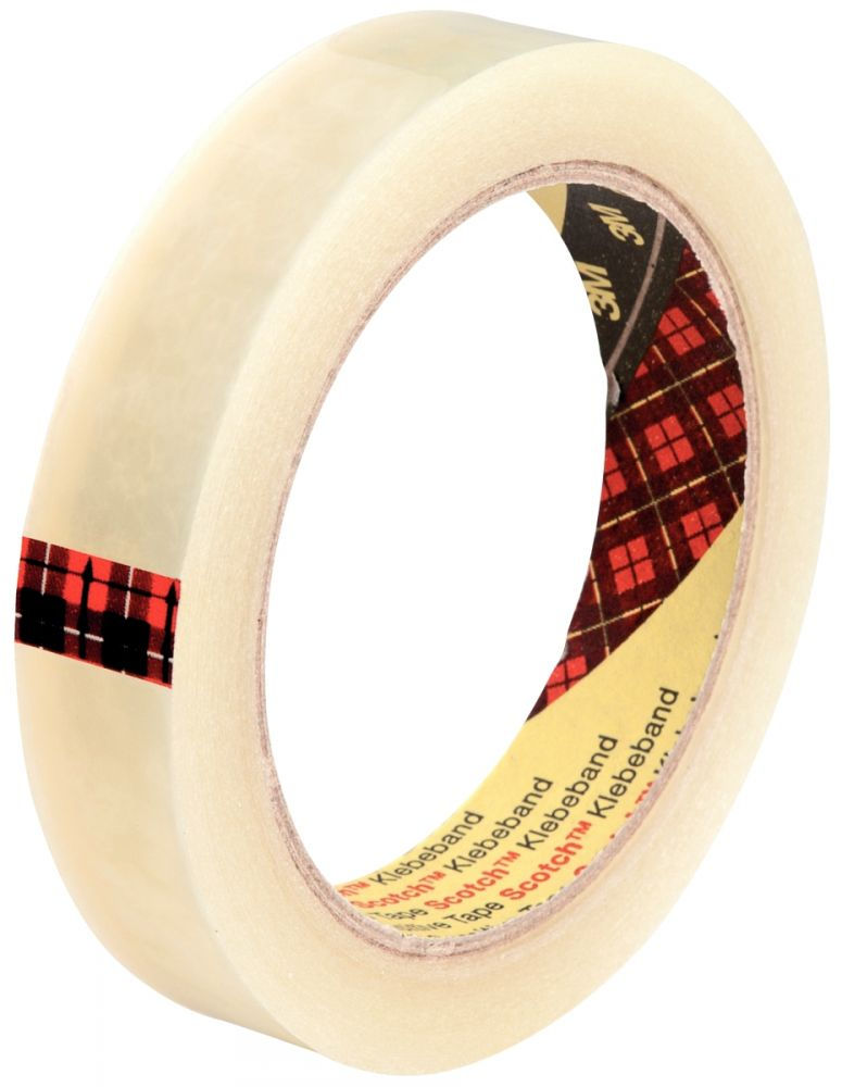 Rouleau adhésif PP scotch transparent en sachet individuel, 19 mmx66 m