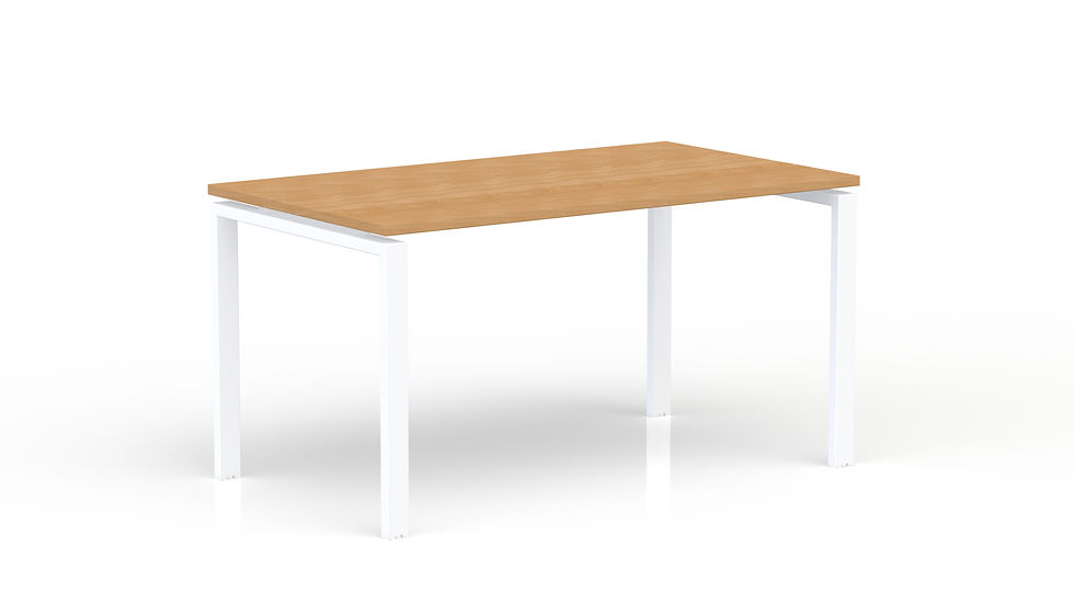 Thumbnail: Bureau rectangulaire Conectika - Piétement Blanc