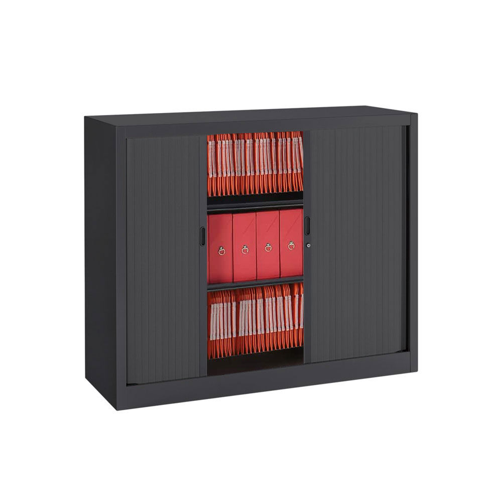 Armoire à rideaux ÉCO+ H. 100 x L. 120 cm - 2 tablettes