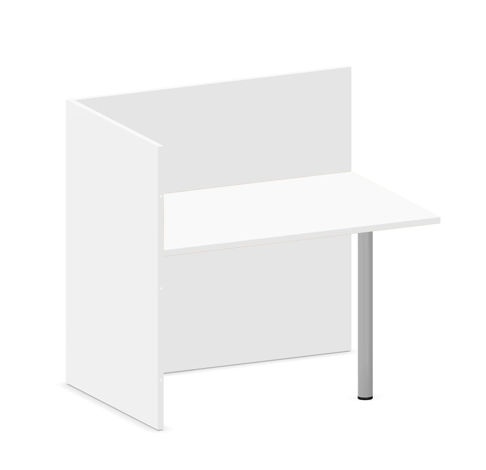 Thumbnail: Module d'angle 90° droit Lucy - Panneau frontal Blanc