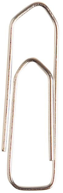 Boîte de 1000 trombones 32 mm bout chevron nickelé